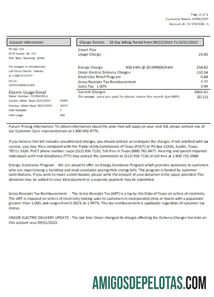Projeto de lei de negócios de serviços públicos de energia do Wyoming High West, página 2, SCR modelo